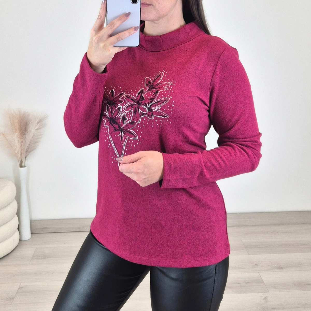 PULOVER 51225 BORDO