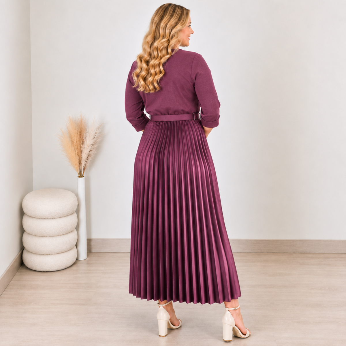OBLEKA 114963B BORDO