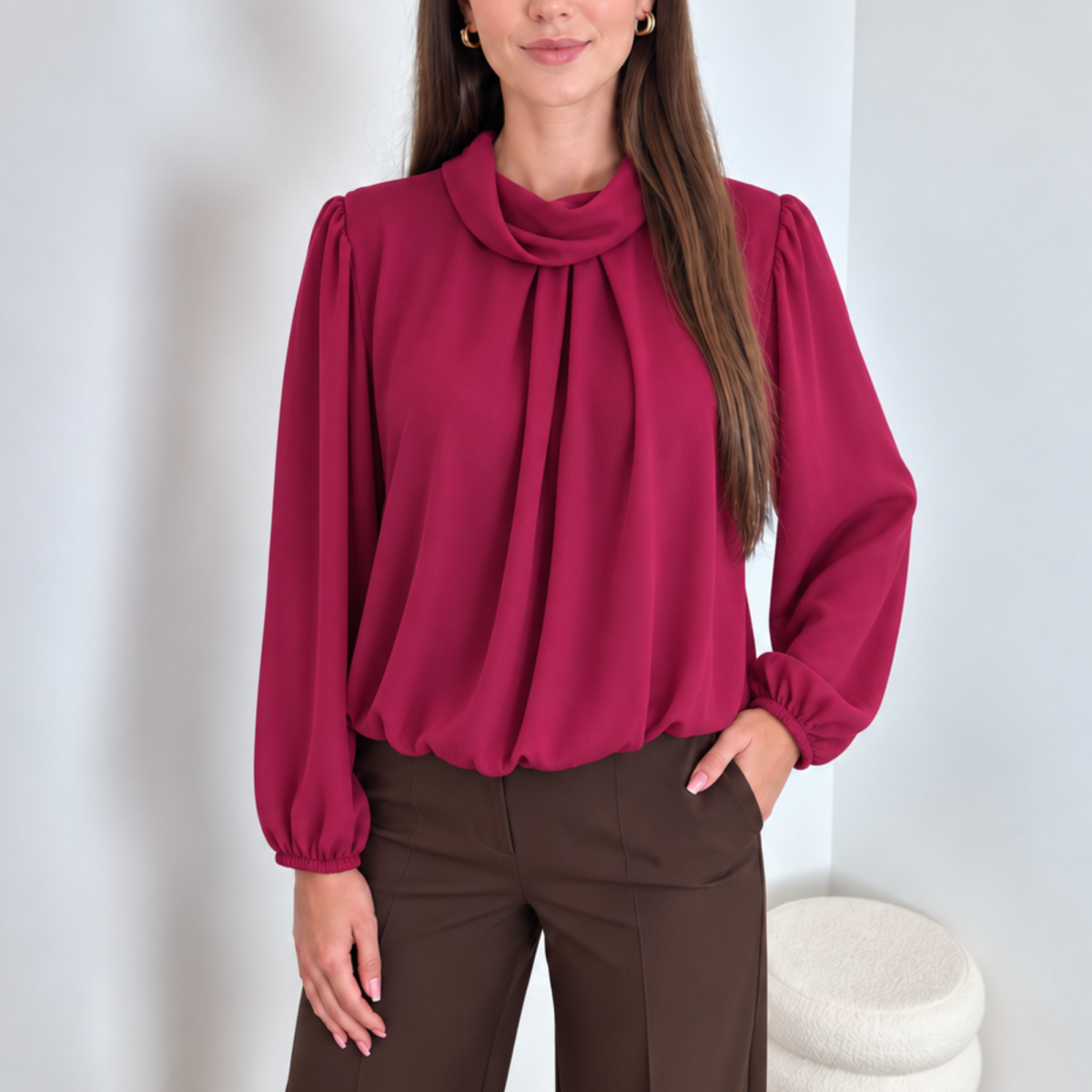 5 BLUZA 25001 BORDO
