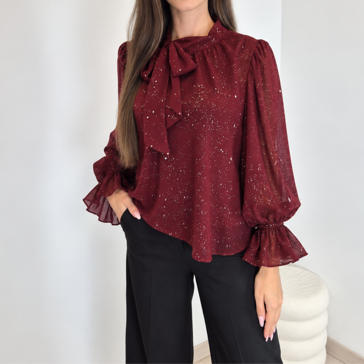 5 BLUZA 23387 BORDO