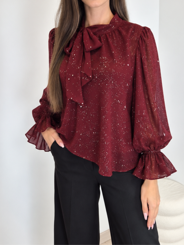 BLUZA 23387 BORDO