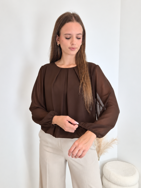 BLUZA 24201 RJAVA
