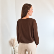 BLUZA 24201 RJAVA