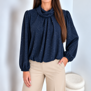 BLUZA 25001D TEMNO MODRA