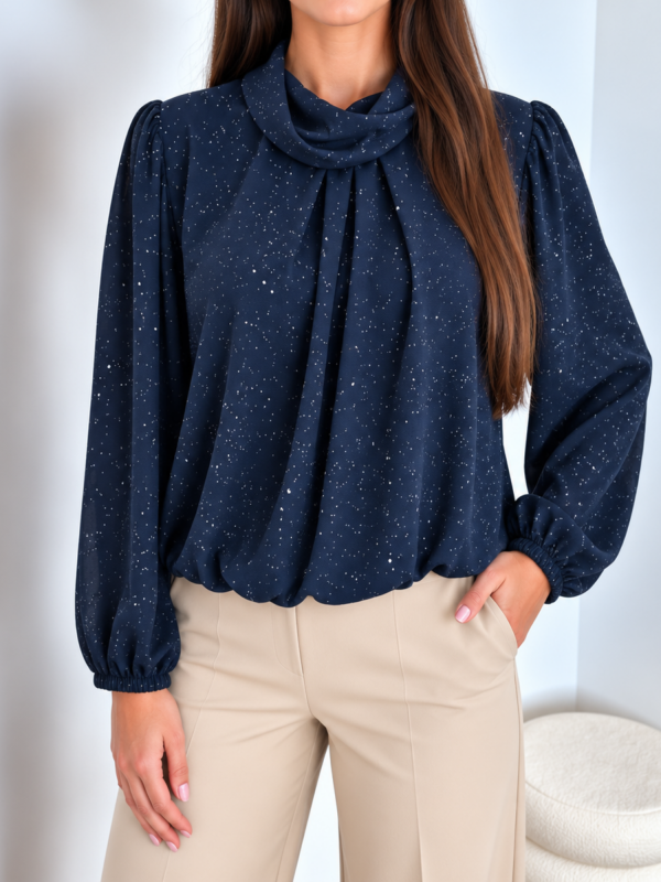 BLUZA 25001D TEMNO MODRA