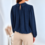 BLUZA 25001D TEMNO MODRA