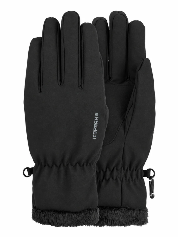 ICEPEAK ŽENSKE ROKAVICE HANAU ČRNE